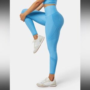 High-Waisted Blue Leggings